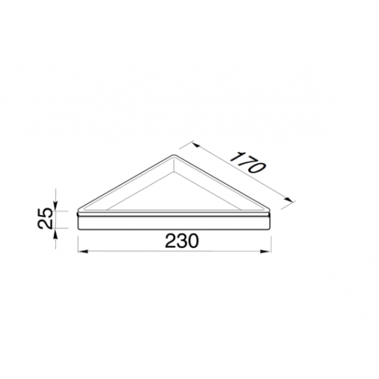 Εταζέρα Γωνιακή 23x17x2,5 εκ. Geesa Frame 8803-300 White Matt